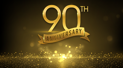 Image with text that reads 90th Anniversary