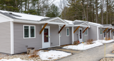 affordable housing complex in Maine with snow on the ground