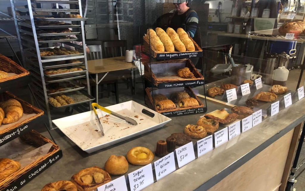 Baked goods at Woodent Cooperative.